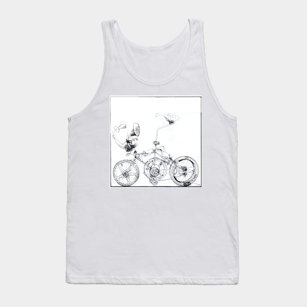 OLD SKOOL BMX Tank Top by IAN TOVEY ILLUSTRATOR